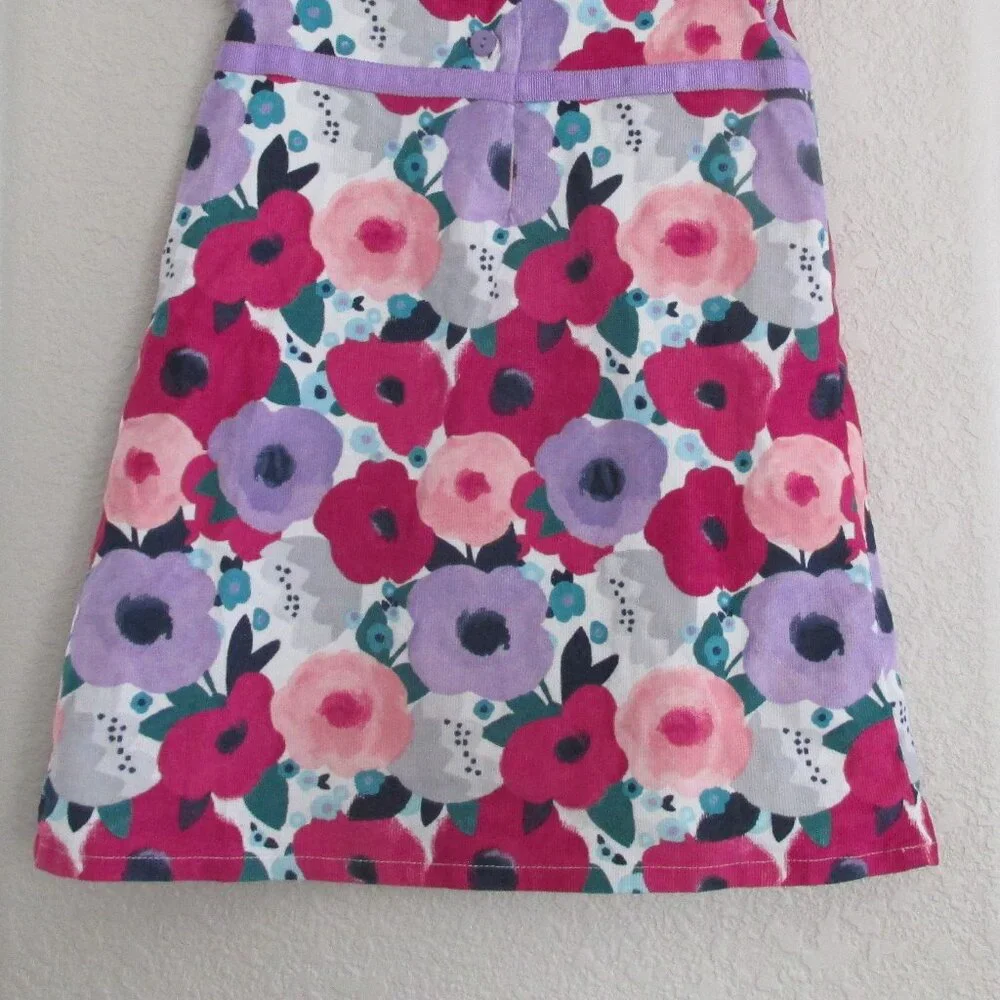 Gymboree Collared Dress Toddler Girls Size 2T Pink Floral Button Back Cap Sleeve